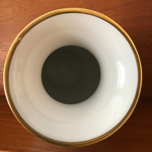 Vintage Hand Painted White Porcelain with Green & Gold Dragon Vase - Picture 4 of 5